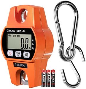 GRAM PRES Digital Hanging Scale 660 Lb 300 Kg Hanging Digital Scale, Handheld Mini Crane Scale With Hooks For Farm Hunting Fishing Outdoor