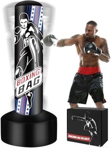 NZQXJXZ Sac de Frappe Adulte, 180cm Punching Ball Gonflable, Sac de Boxe Autoportant pour Entraînement MMA Muay Thai Fitness à Utiliser à l'Extérieur à l'Intérieur