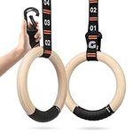 Gonex Wooden Gymnastic Rings with A
