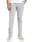 Van Heusen Athleisure Men Regular Fit Trackpants - Cotton Rich - Smart Tech, Easy Stain Release, Anti Stat, Ultra Soft, Moisture Wicking_50052_Grey Melange_L