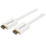 StarTech.com 5m 16 ft White CL3 In-wall High Speed HDMI Cable - Ultra HD 4k x 2k HDMI Cable - HDMI to HDMI M/M - Audio/Video, Gold-Plated (HD3MM5MW)