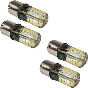 HQRP 4pcs BA15s 18 LEDs Cool White Bulb 6000-7000K 3W 250 Lumen for #1141#1156 Coachmen Apex RV Brake/Side Marker Lights Replacement