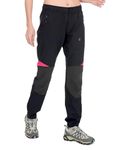 Little Donkey Andy Women's Stretch Convertible Pants Zip-Off Quick Dry Hiking Pants, Y-black, Large