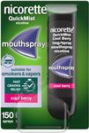 Nicorette QuickMist Cool Berry Mouthspray Smoking or Vaping Cessation Aid, designed to start reducing cravings in 30 seconds (Quit Smoking or Quit Vaping Aid)