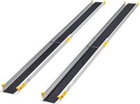 Curafit® Curafit Portable Wheelchair Ramp, 7FT Adjustable Aluminum Ramp for Home, 600lbs Capacity,Telescoping Non-Skid Surface Wheel Chair Ramp for Home, Stairs, Steps
