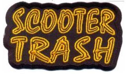 Scooter Trash Sew-on Iron-on Embroidered Patch Vespa Lambretta Ska Badge