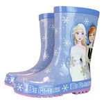 Disney Girls Wellington Boots Frozen Blue 9