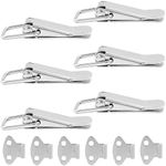 Litoexpe 12 Pack Spring Loaded Toggle Latch, Stainless Steel Buckle Latch, Silver Toggle Latch Catch Hasp Clamp Clip Lock Clasp for Cabinet, Wooden Case, Toolboxes, Chest (3"/76mm)