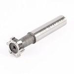 Sourcingmap Milling Cutter 4mm Depth 16mm Cutting Dia 6 Flutes HSS T Slot End Mill