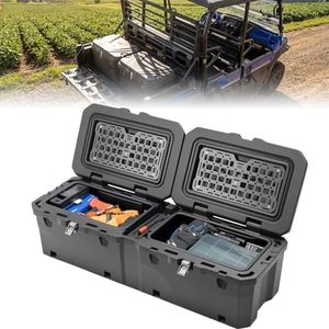 KEMIMOTO 110L UTV Bed Storage Box Cargo Tool Box Waterproof Accessories