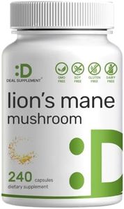 Lions Mane Mushroom Supplement, 7,500*mg Per Serving, 240* Capsules – Active Fruiting Body & Mycelium 10:1 Extract – Natural Brain Nootropic & Immune System Booster – Non-GMO