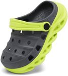 Nedaan Toddler Kids Clogs Slip on Slide Sandals Slippers for Beach Pool Garden Grey/Green