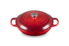 Le Creuset Enameled Cast Iron Signature Braiser, 3.5 qt., Cerise