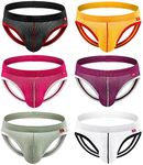 Arjen Kroos Mens Jockstrap Sexy Thong Underwear 6 Pack Breathable Mesh Jock Strap Athletic Supporter