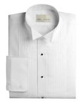 NEIL ALLYN Men's Slim FIT Wing Collar 1/4" Pleats Tuxedo Shirt-M-34-35 White, White