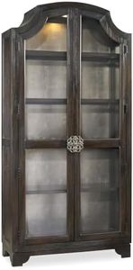 Hooker Furnishings Sanctuary Curio Cabinet with Oak Veneer - Distressed