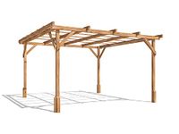 Dunster House Wooden Pergola 3 x 3 Metres Garden Plant Frame Kit Utopia