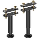 YELIKIT 2 Pcs 7"-13" Adjustable Bed Legs, Adjust Height Bed Support Legs for Bed Frame/Bed Center Slat, Metal Adjustable Furniture Replace for DIY Furniture, Kitchen Cupboard Sofa Beds(18-33CM)