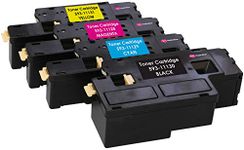 Ink Inspiration Set of 4 Compatible Laser Toner Cartridges for Dell C1660, C1660W, C1660DW, C1660CN, C1660CNW | Print Yield: 1,250 Pages (Black) & 1,000 Pages (Colours)