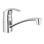 Grohe 33281001 Eurosmart Cosmopolitan Easy-to-Clean Kitchen Faucet with Low Spout (Chrome Finish, Silver)