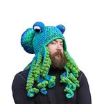 XKCL Octopus Hat - Cute Novelty Squid Hats Funny Christmas Hat Cartoon Octopus Gift Hats Octopus-green