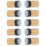 Yosoo Health Gear 10pcs Billiards Cue Tips, Snooker Pool Cue Tips, Replacement Brass Screw on Tips with Pool Cue Stick Ferrules (10MM)