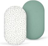 lulumoon Muslin Bassinet Sheets Baby: Cotton Bassinet Sheets Fitted for Boys and Girls - Bassinet Sheets for Oval Rectangle or Hourglass Mattress