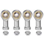 uxcell 4pcs SI8TK PHSA8 M8 Female Rod End Bearing M8x1.25 Right Hand Thread, Self-Lubricating Joint Rod Ends, Includes Jam Nut