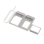 Samdi Sim Card Adapter Kit Includs Nano Sim Adapter/Micro Sim Adapter/Needle/Storage Sheet(Sim Card Holder),Easy to Use and Storage Without Losing Them