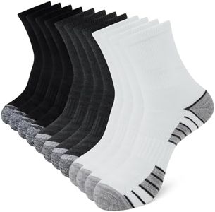 6 Paires de Chaussettes de Sport pour Femmes, Chaussettes de Sport Respirantes pour Dames, Chaussettes d'Entraînement pour la Course, la Marche, le Fitness et les Sports en Plein Air (Blanc+Gris+Noir)