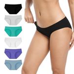 INNERSY Womens Cotton Underwear Sexy Panties Comfortable Hipsters Briefs 6 Pack(Medium, 6B Dark Colors)