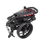 XGATML GIG-FX 3-Wheel Golf Trolley Ultra-Lightweight Folding Size with Foot Brake-Easy to Open & Close, with Umbrella Bucket and Storage Bag. (Black)