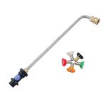 Aim Tools Pressure Washer Lance, 90 Degree Angled Spray Extension Wand Under Chassis Wash Lance Compatible with Karcher K2 K3 K4 K5 K6 K7, 5 Nozzle Tips, Gutter Rod Cleaner Kit