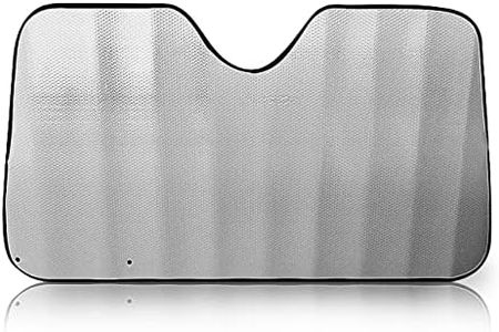 LEIVESTE-Parasole Auto Parabrezza, Interno Pieghevole Con Chiusura Clip, Coprisole Contro i Raggi UV (Large-(80x130cm))