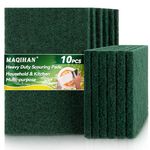 MAQIHAN Heavy Duty Scouring Pad - 12PCS Scouring Pads for Heavy Duty Cleaning Scrubbing Pads for Kitchen Bathroom Household Cleaning Dish Scrubber Scrub Sponges for Oven Barbecue Grill Bathtub