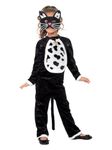 Smiffys Cat Costume, Black with Bodysuit, Bell & Mask, Halloween Child Fancy Dress, Cat Dress Up Costumes