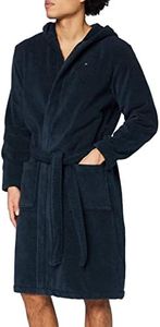 Tommy Hilfiger Men Bathrobe Towelling, Blue (Navy Blazer), M