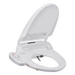 LINKLIFE Bidet Toilet Seat Electric Warm Water Bidet with Warm Air Drying, Heated Seat Bidet with Self-Cleaning Nozzle Temperature Adjustable Elongated