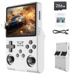 RegiisJoy Handheld Game Console 3.5 inch IPS Screen 30000 Games Mini Retro Console 3800mAh Portable Pocket Arcade 45 Emulators 256G White