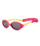 Kiddus Polarized Sunglasses for Newborns, Babies, Boy and Girl. From 0 months. Solar Filter Protection UV400. Detachable Elastic Band. Flexible, Safe and Unbreakable Glasses, 13 Flamingos