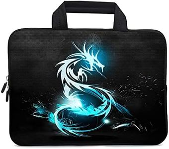 XMBFZ Laptop Sleeve 11.6 12.1 inch Protective Chromebook Case Pouch Notebook Ultrabook Bag Tablet Sleeve Cover Travel Briefcase with Handle for Men Women (Dragon)