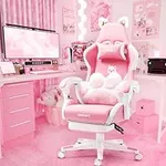 Vigosit Pink Gaming Chair with Cat 