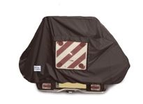 Motor home / Caravan 2 Bike Cover with Webbings for Tow Ball or A-Frame Mounted Bike Racks (Grey With Clear Pocket)