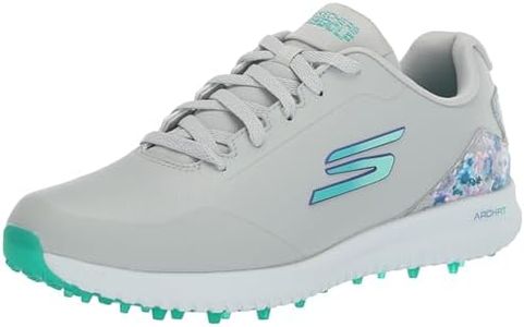 Skechers Damen Max Arch Fit Golfschuh Sneaker, Gray Floral Waterproof, 39 EU