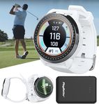 Bushnell iON Elite (White) Golf GPS Watch - Color Touchscreen Smartwatch with 12+ Hours Battery Life, 38K Courses & Slope Distances - Bundle with iON Elite Screen Protectors & Charger