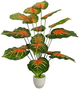 Zelihrdu Plantas artificiales como auténticas palmeras artificiales en maceta, plantas artificiales de plástico, decoración para salón, balcón, dormitorio, oficina, regalo de inauguración de la casa