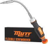 AMERICAN MUTT TOOLS 12 in 1 Ratcheting Flexible Screwdriver – Flexible Screwdriver Tool with Bit Holder | Flexible Shaft Screwdriver, Bendable Screwdriver Extension, Flex Screwdriver