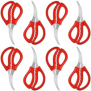 Calary 8Pcs Seafood Scissors Crab Scissors Seafood Shears Multifunctional Crab Leg Crackers and Tools