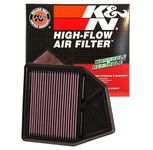 K&N 33-2402 Black High Performance Replacement Air Filter For Honda Accord 2008 Onwards