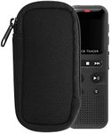 kwmobile Neoprene Voice Recorder Case Compatible with Universal Voice Recorder - Inside Size 4.5 x 1.8 inches (11.5 x 4.5 cm) - Black